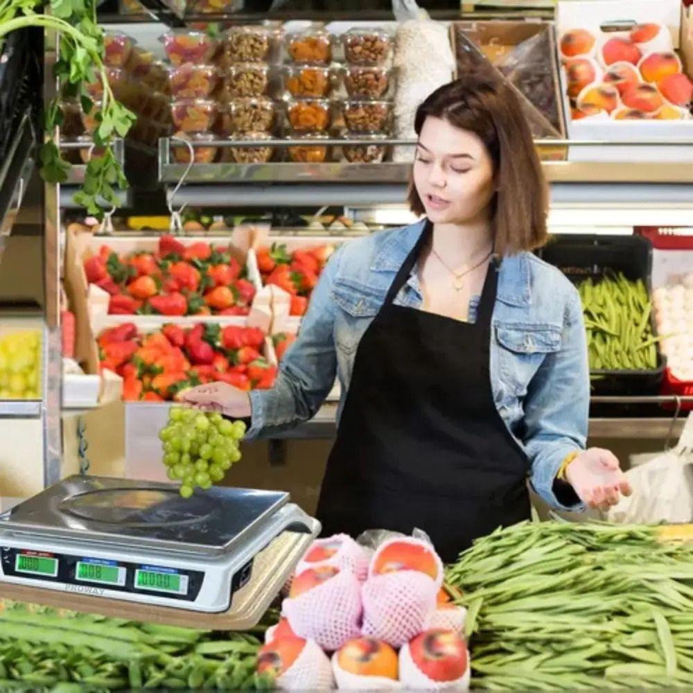 Balanza Pesa Digital 40 Kilos Recargable Negocio Electrónica Almacén Proway Negro-5