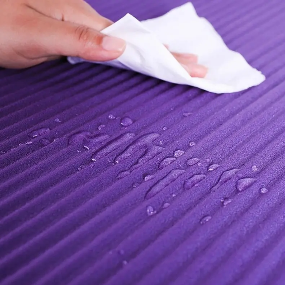 Mat de Yoga 15mm Grueso Colchoneta Pilates Antideslizante Alfombra NBR Resistente Ejercicio Morado-5