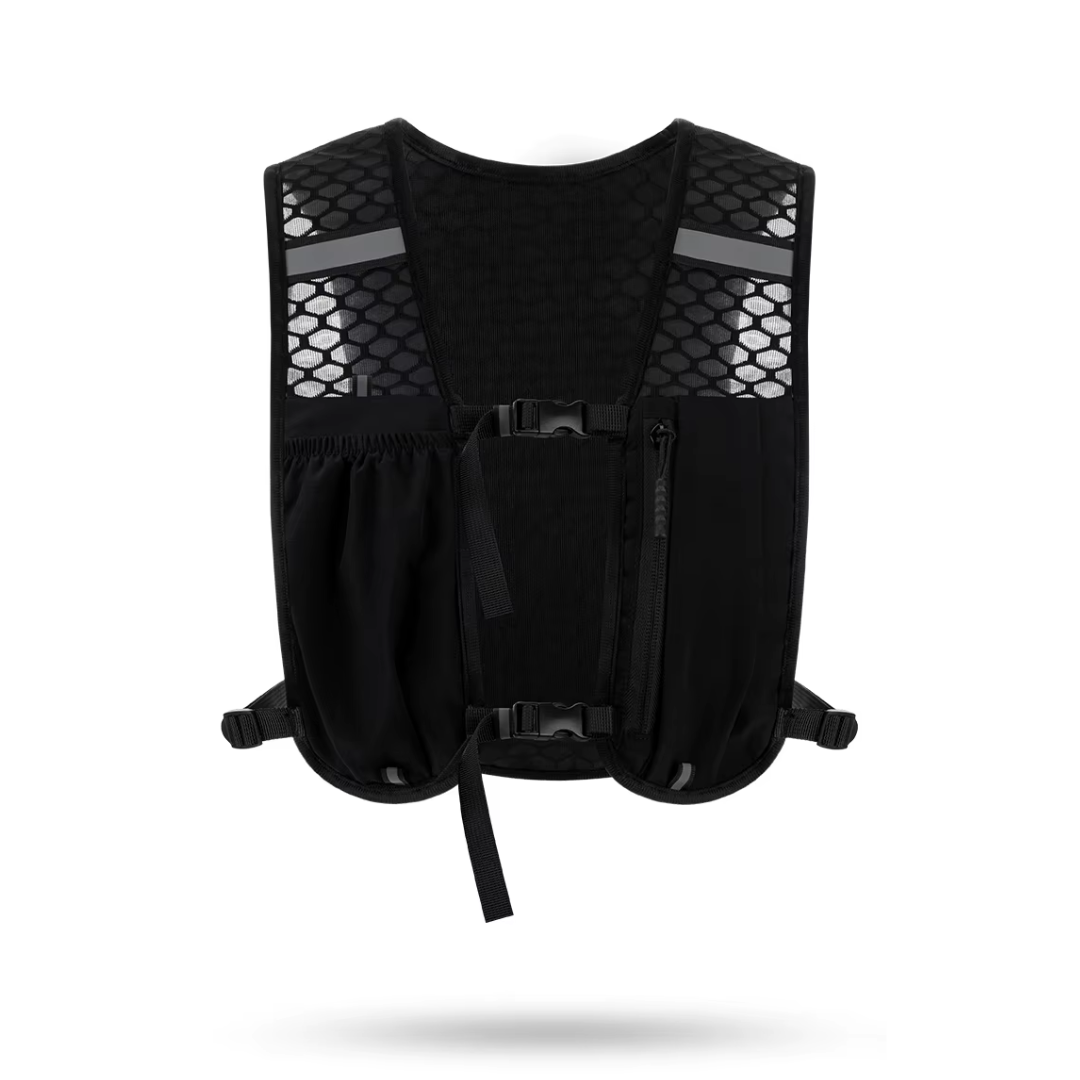 Chaleco Running Bolso Bicicleta Mochila Trail Senderismo Negro-0