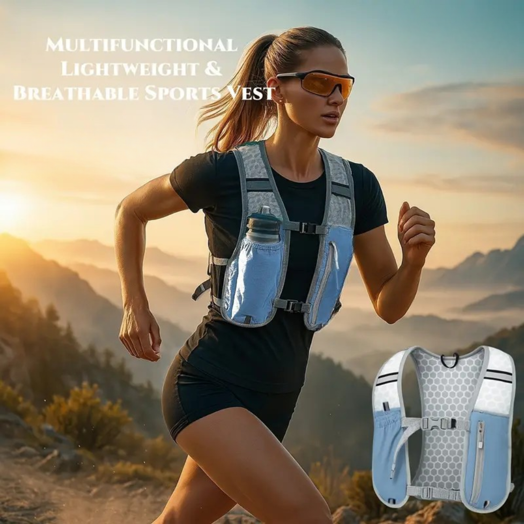 Chaleco Running Bolso Bicicleta Mochila Trail Senderismo Negro-5