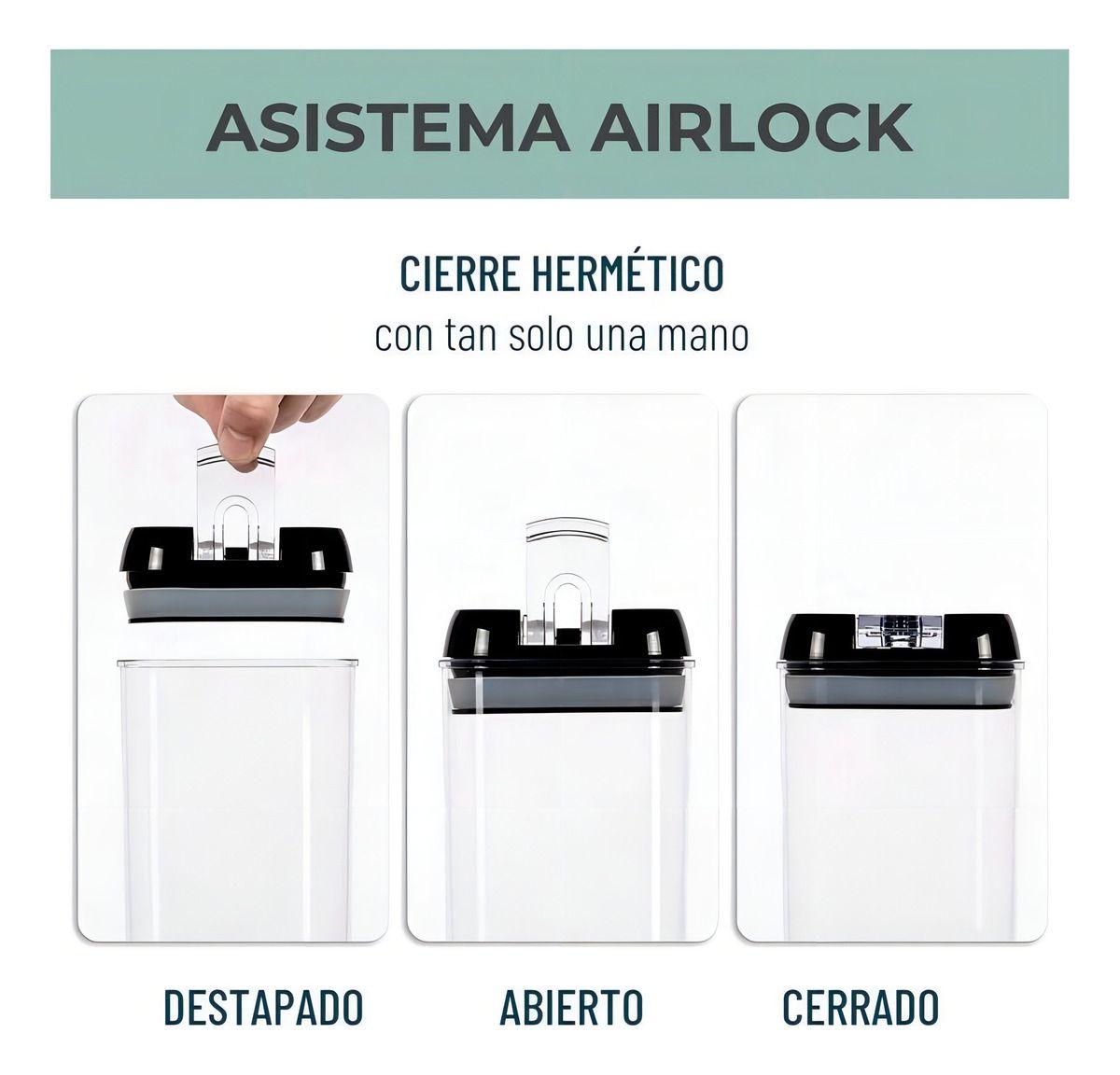 Set De 7 Contenedores Herméticos De Plástico Cocina Despensa Organiza-6