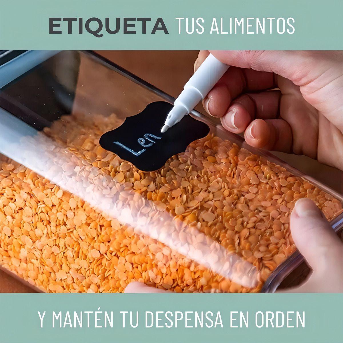 Set De 7 Contenedores Herméticos De Plástico Cocina Despensa Organiza-8