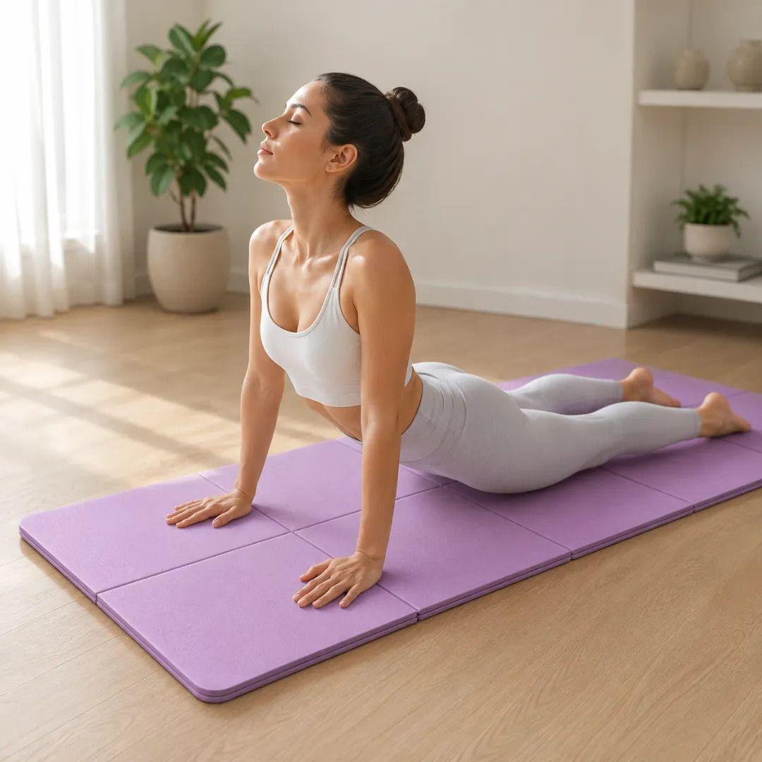 Mat De Yoga Plegable Abdominales Antideslizante 183x60x0.5-2