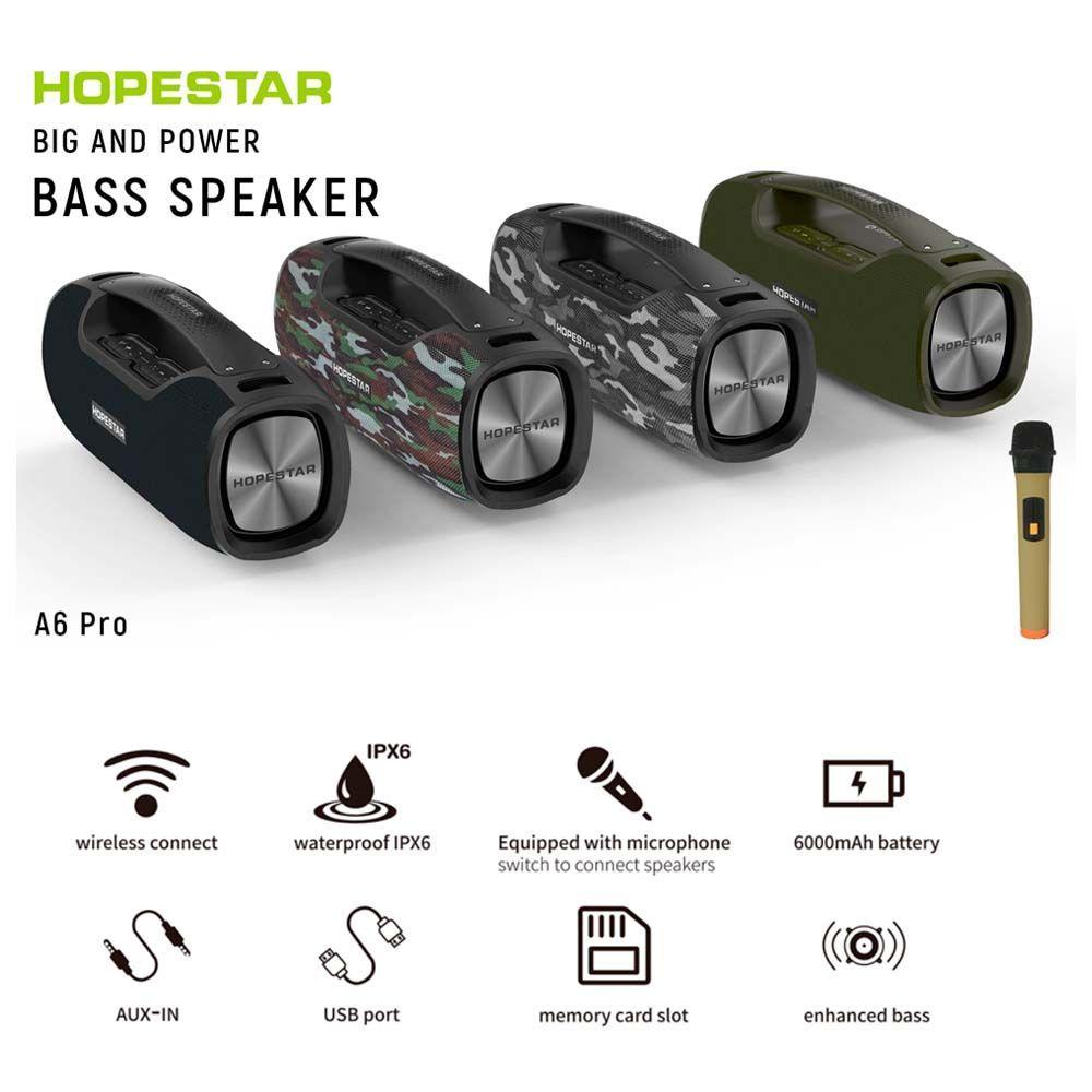 Hopestar Parlante Inalámbrico A6 Pro Subwoofer con Microfono-2
