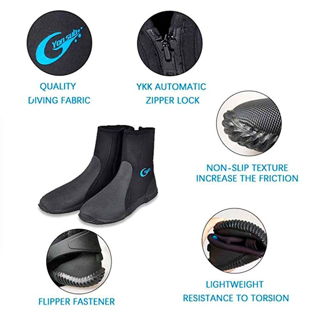 Botas de Buceo Neopreno De 5mm, Antideslizantes-3