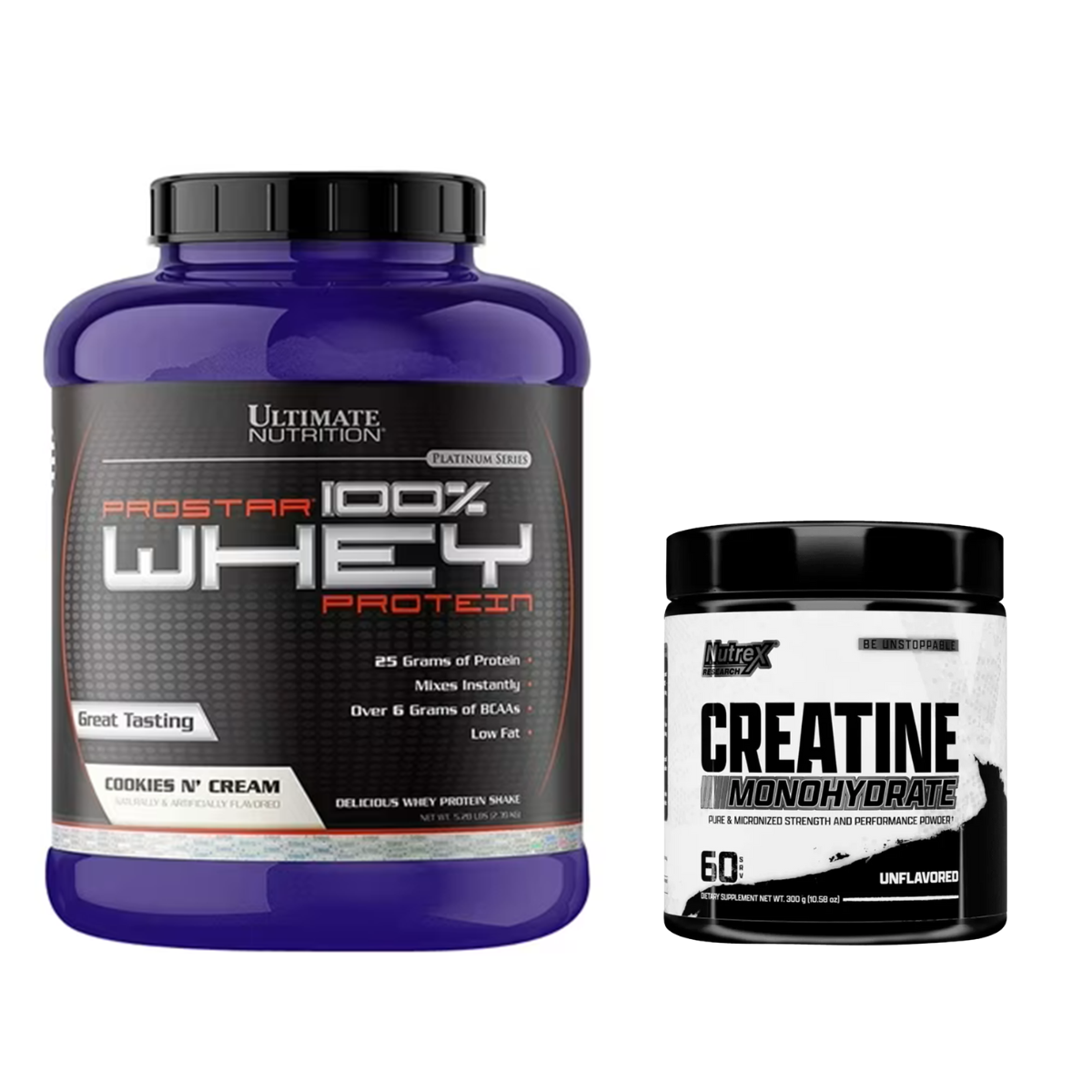 Pack Prostar Whey Cookis And Cream 5 lb + Creatina Monohidratada Nutre 300 Grs Sin Sabor-0