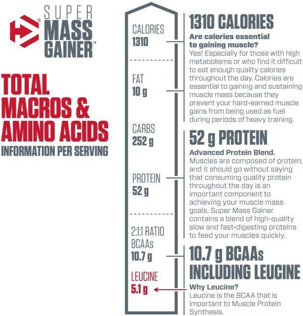Dymatize Gainer Super Mass 6 Lb Gourmet Vanilla-2