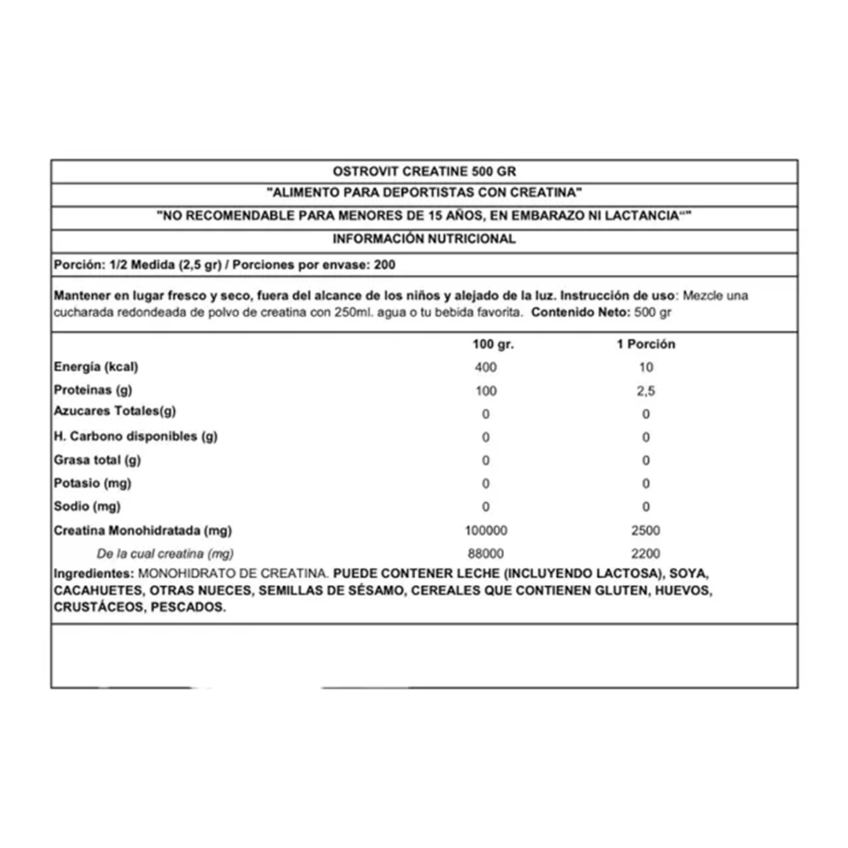 100% Whey Protein 2000gr White Chocolate + Creatina monohidratada 500gr-2