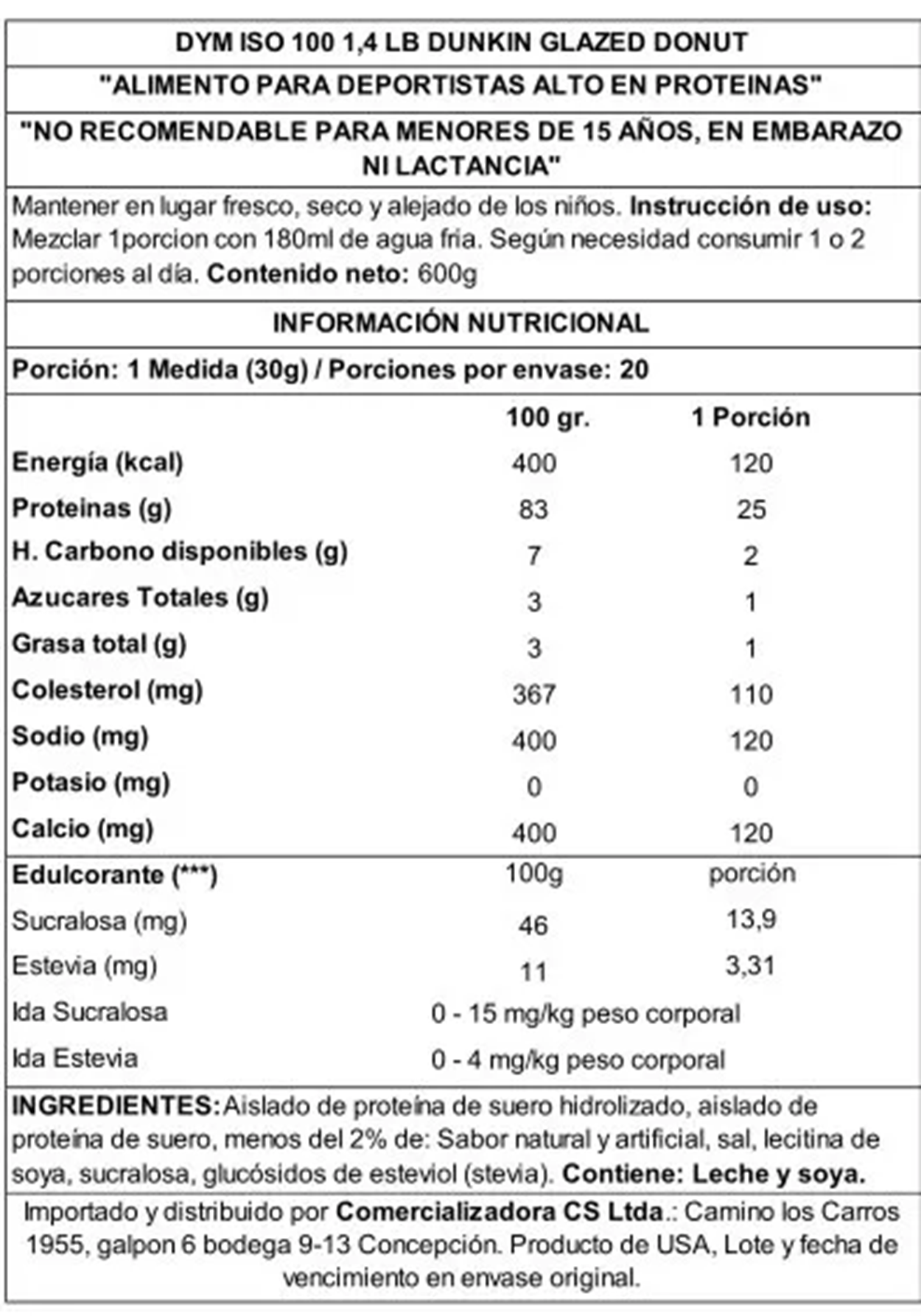 Pack Iso 100 Dona Glaceada 1,4lb + Creatina Nutrex 300 Grs Sin Sabor -4