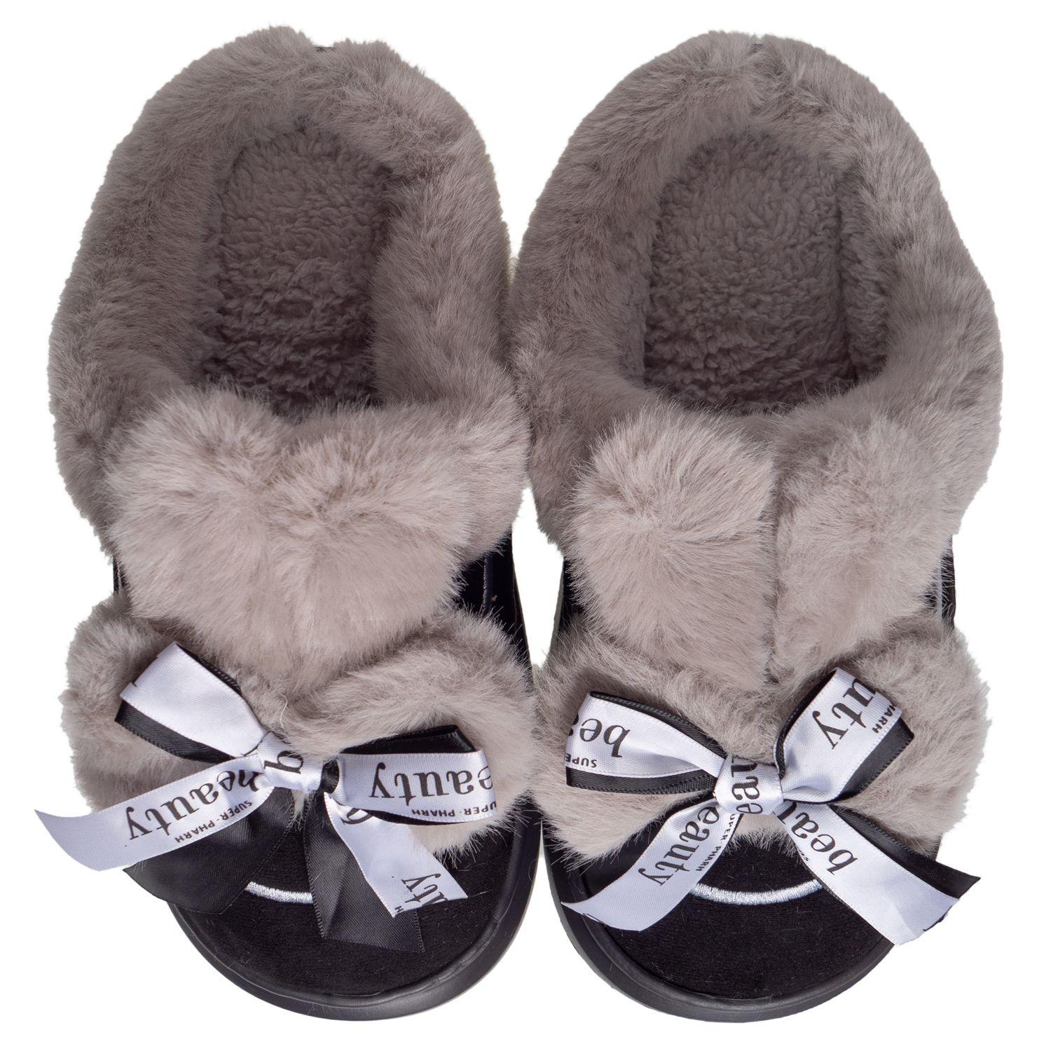Pantufla Mujer Conejo Beauty Negro Topsoc-2