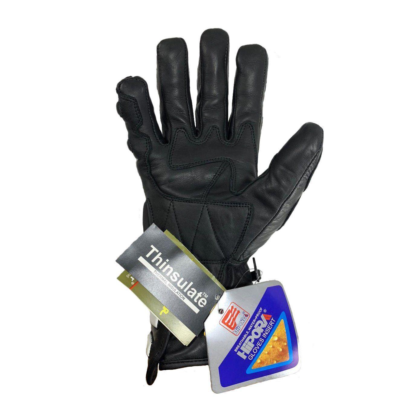 GUANTE MOTO DE CUERO  IMPERMEABLE TÉRMICO BRW-5 FYZPRO-4