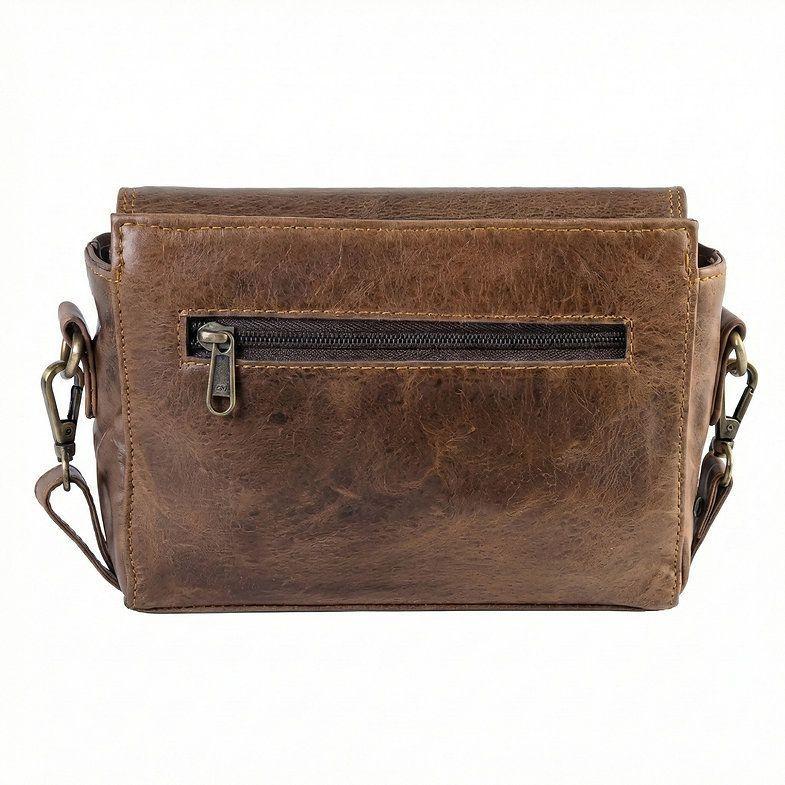 Bolso Bandolera De Cuero Natural Café Vintage Heritage II Franz Mossi-2