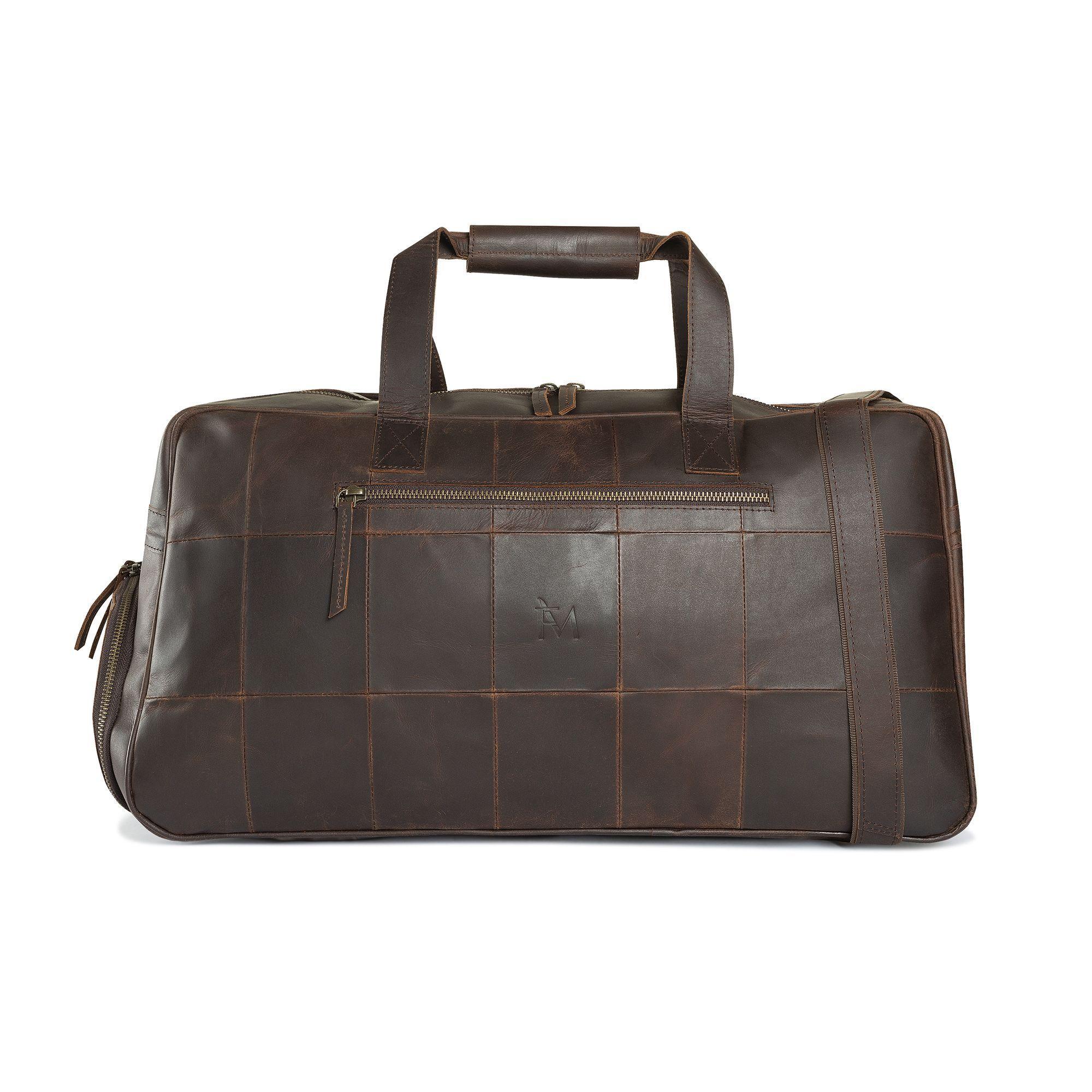 Bolso Para Viaje Entrenamiento y más De Cuero Natural Franz Mossi-2