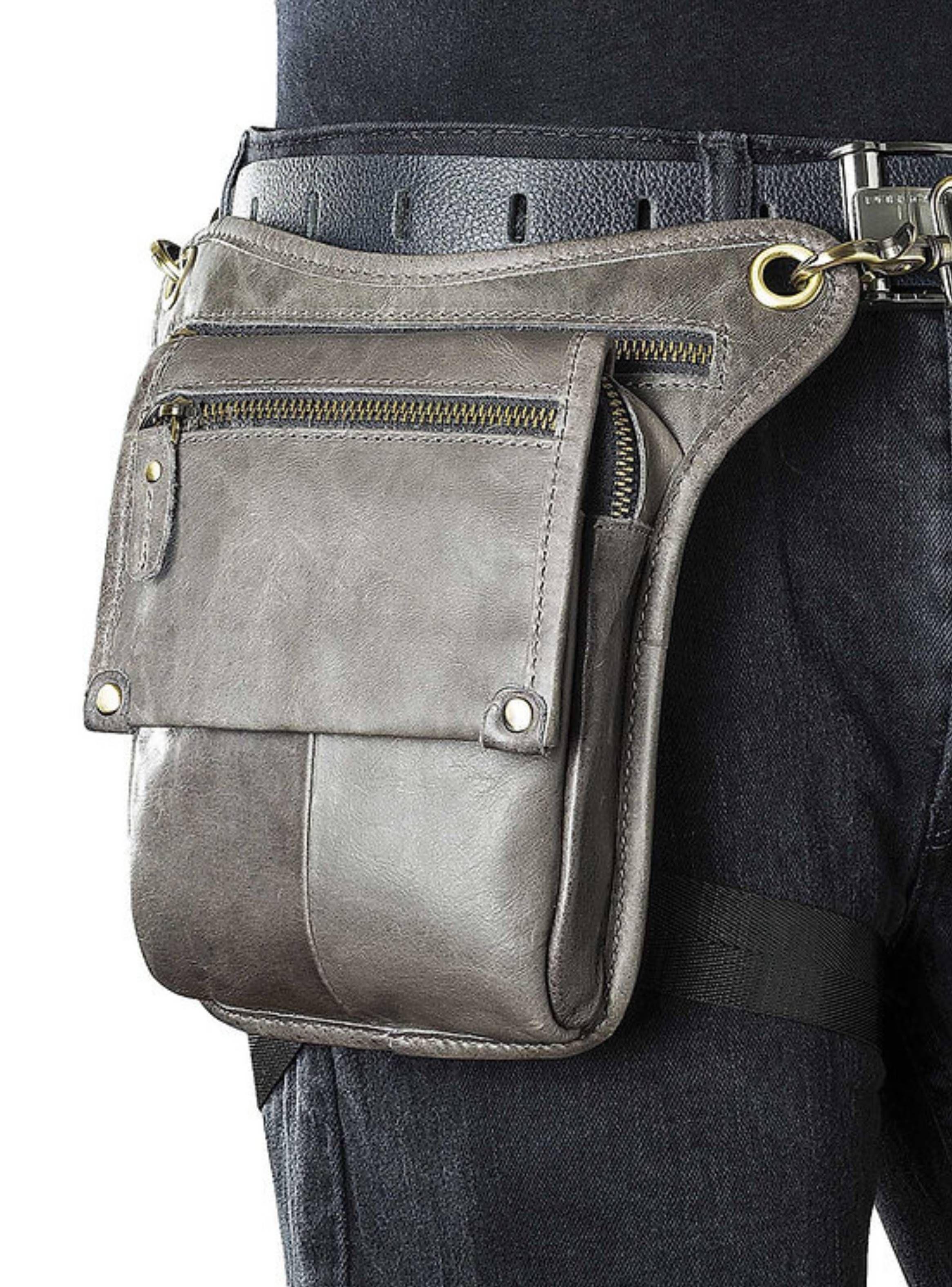 MUSLERA DE CUERO BANANO CUERO NATURAL GRIS GRAY FRANZ MOSSI-2