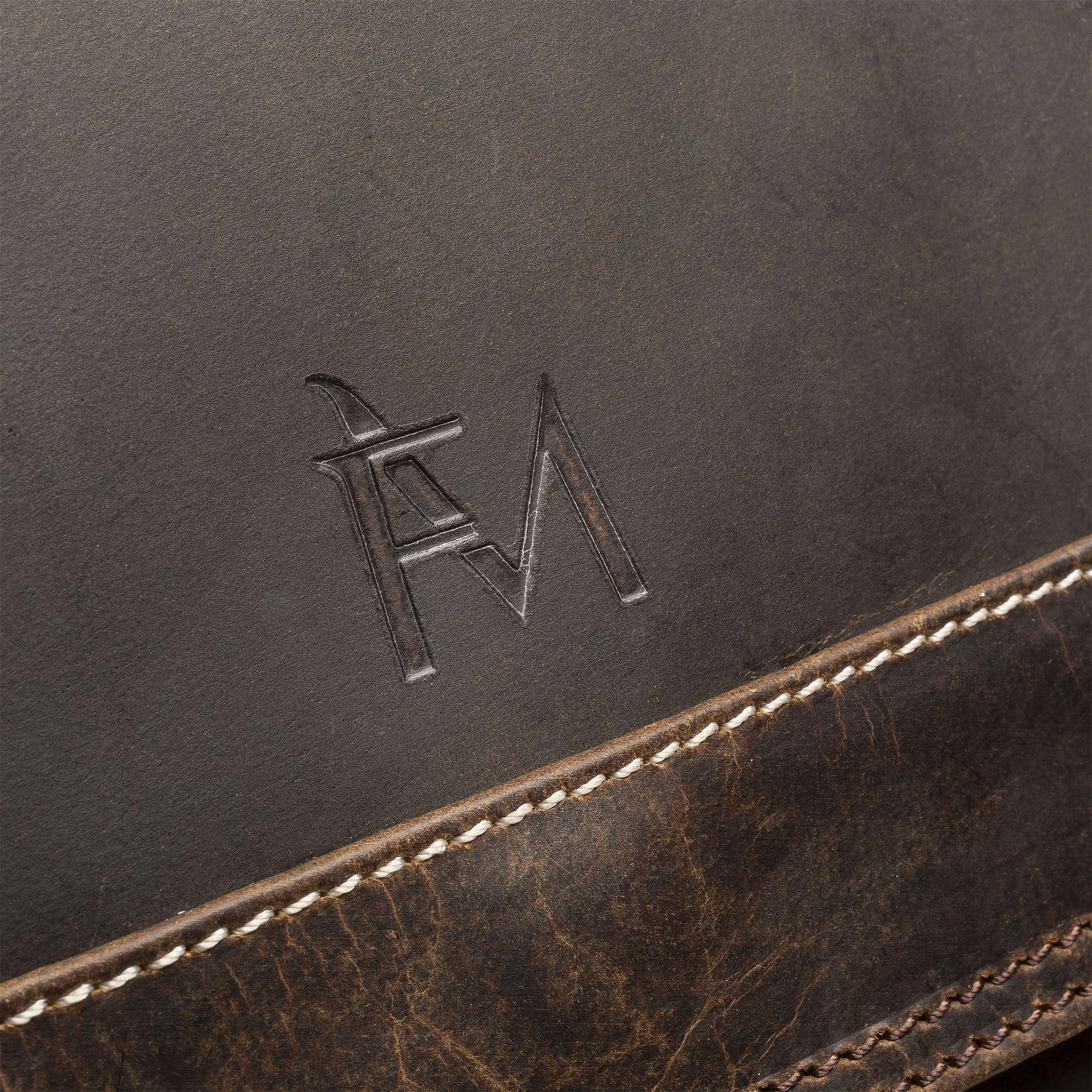 Bolso de cuero Natural Cuero grueso Bolso hombro Marrón Franz Mossi-3