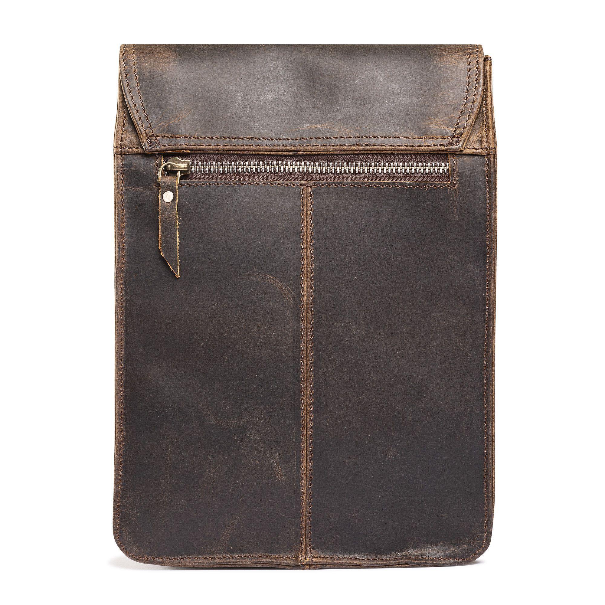 Bolso de cuero Natural Cuero grueso Bolso hombro Marrón Franz Mossi-5