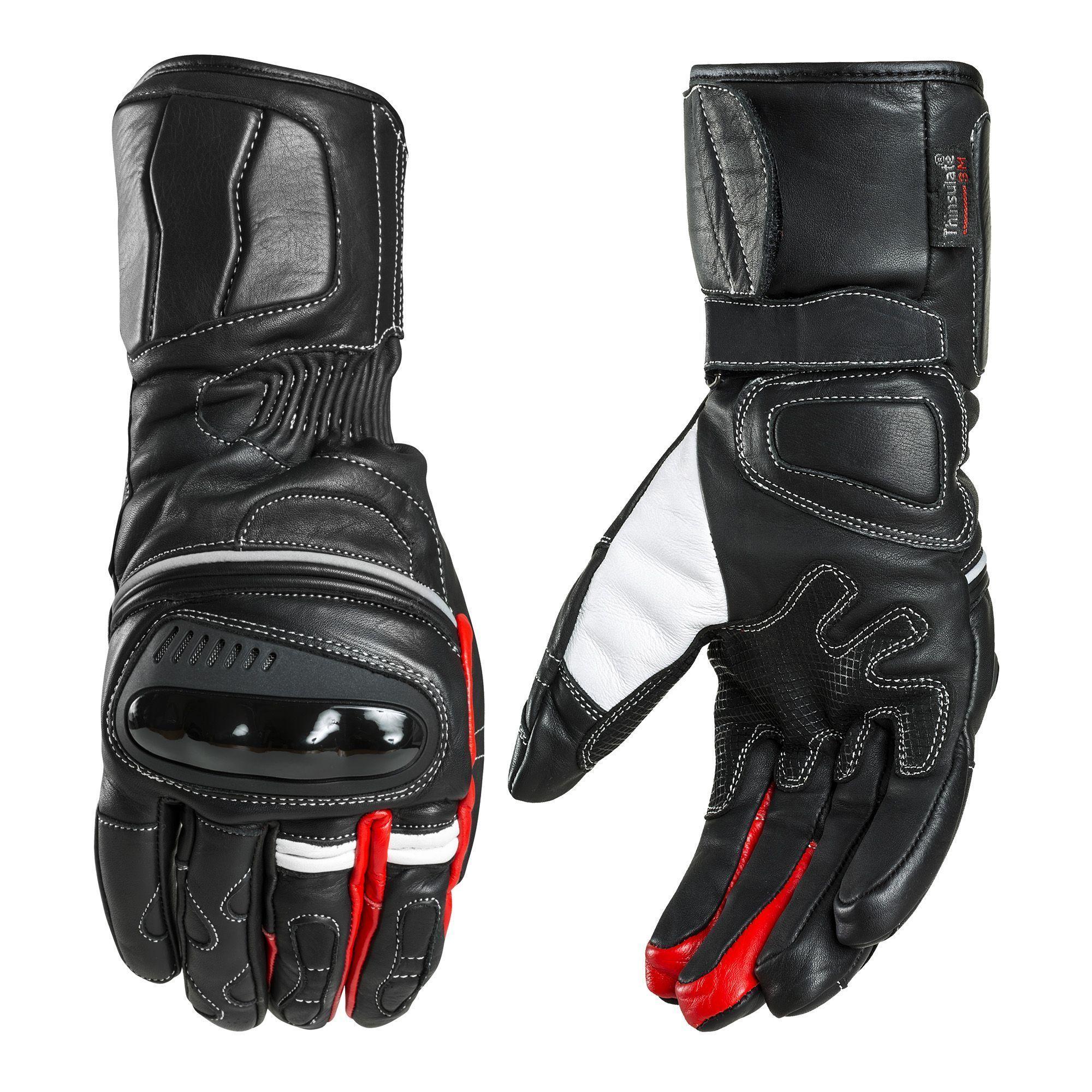 GUANTE MOTO DE CUERO IMPERMEABLE TÉRMICO 128 - RED  FYZPRO-0