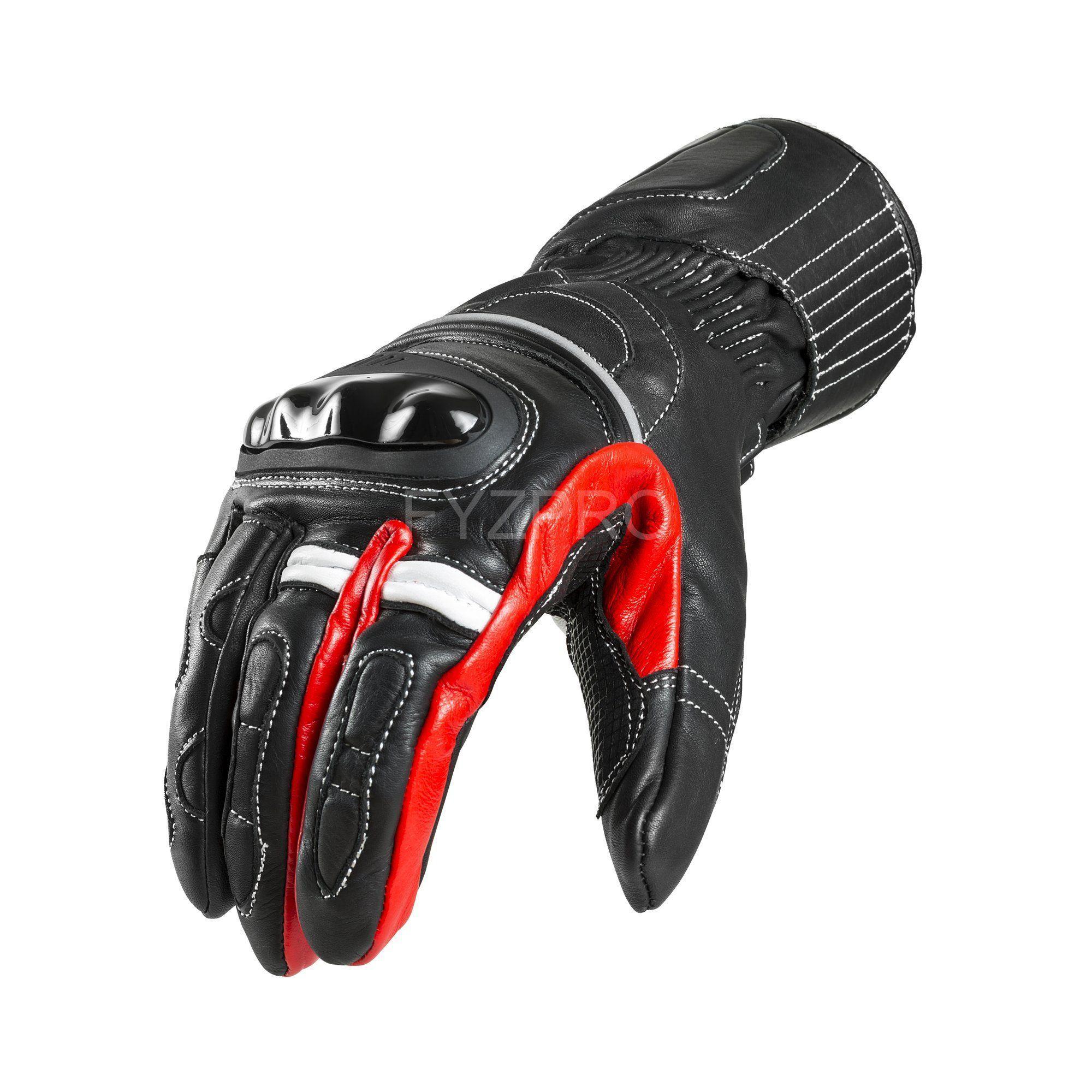 GUANTE MOTO DE CUERO IMPERMEABLE TÉRMICO 128 - RED  FYZPRO-2