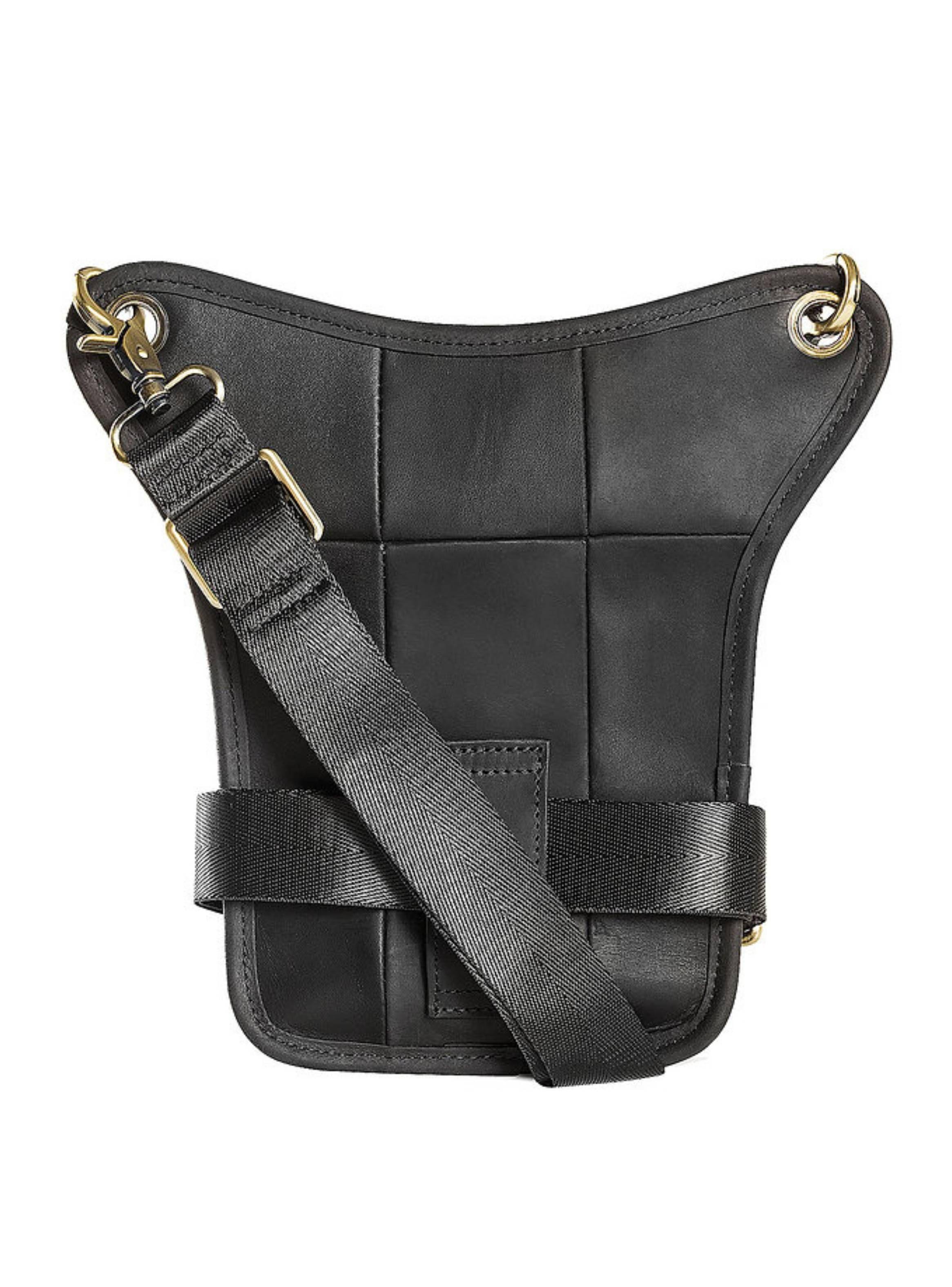 MUSLERA DE CUERO BANANO CUERO NATURAL NEGRO ONYX FRANZ MOSSI-2