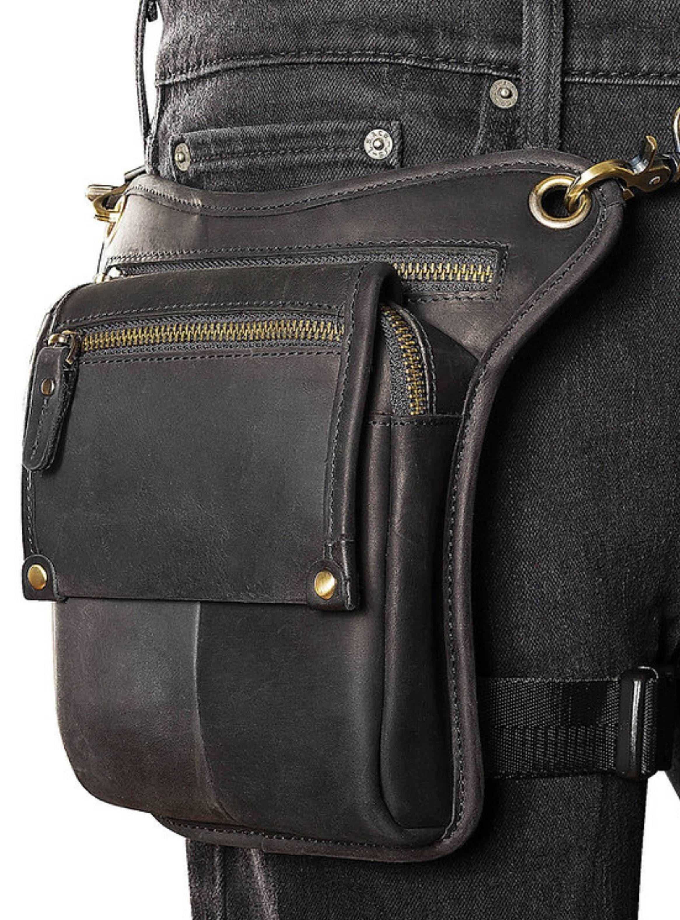 MUSLERA DE CUERO BANANO CUERO NATURAL NEGRO ONYX FRANZ MOSSI-4