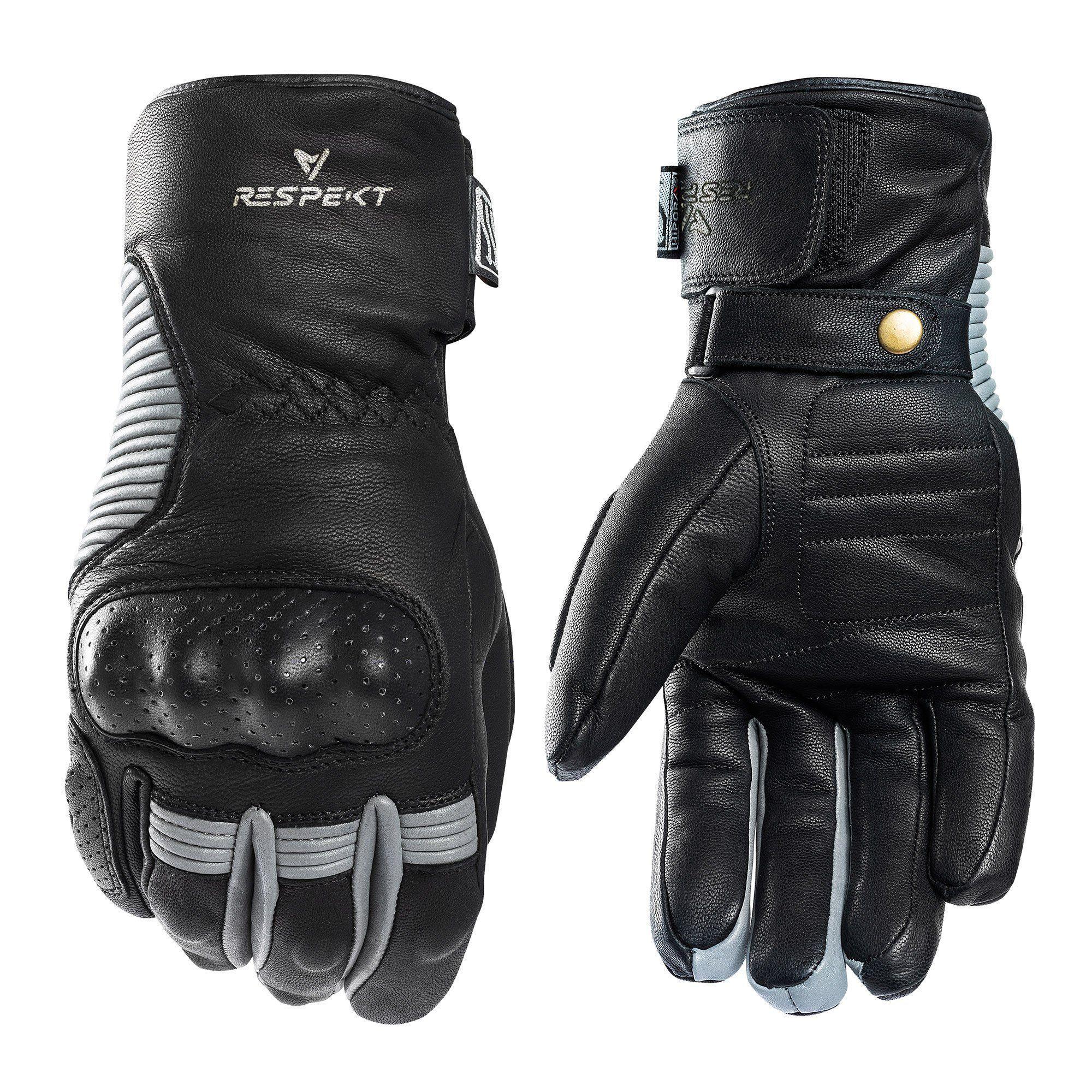 GUANTE MOTO DE CUERO IMPERMEABLE TÉRMICO GRAY LINE  FYZPRO-0