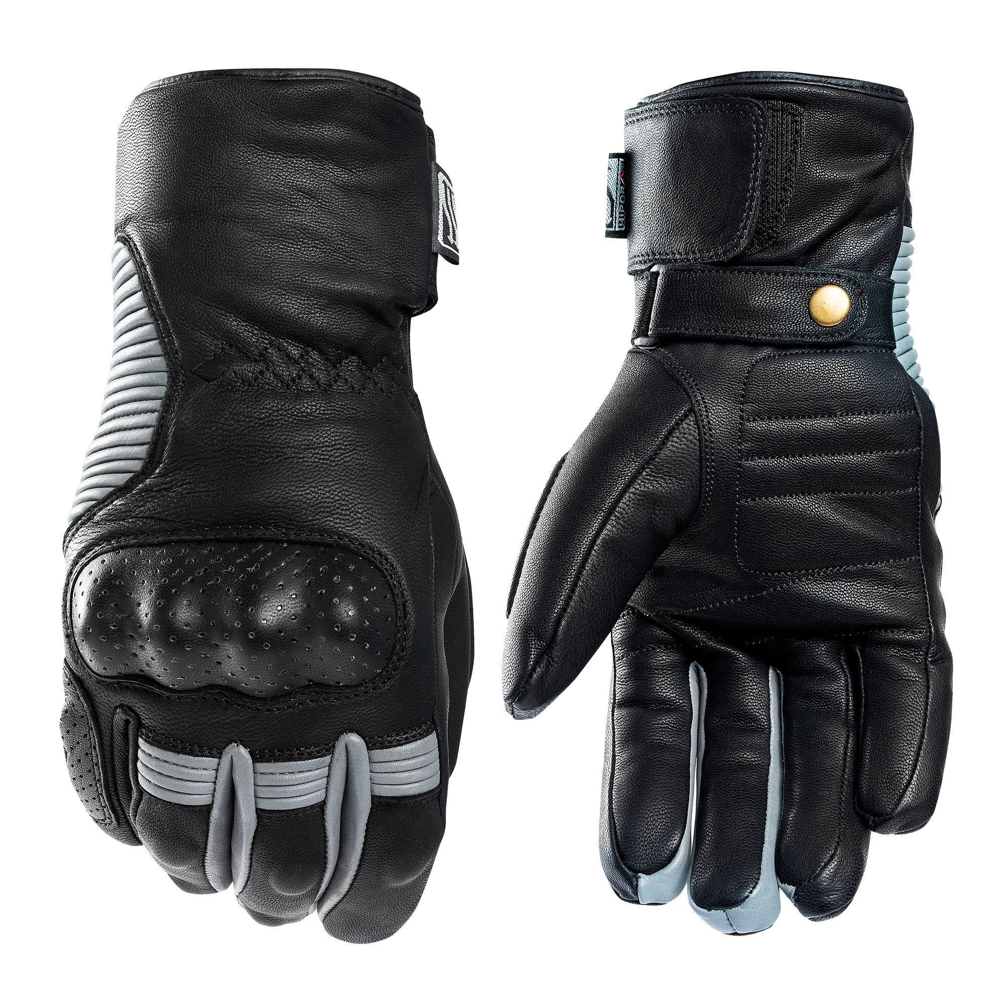 GUANTE MOTO DE CUERO IMPERMEABLE TÉRMICO GRAY LINE  FYZPRO-0