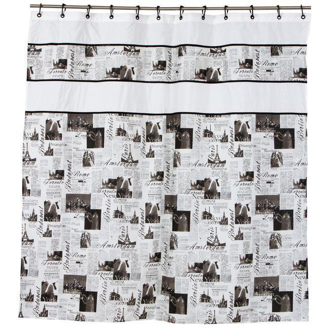 Cortina y Set de baño 7 piezas 180 x 180 cms diario crudo-2