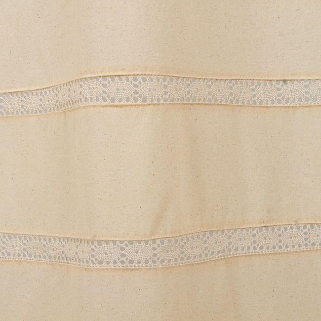 CORTINA DE BAÑO 5 PIEZAS CREA CRUDO 180X180 CMS.-3