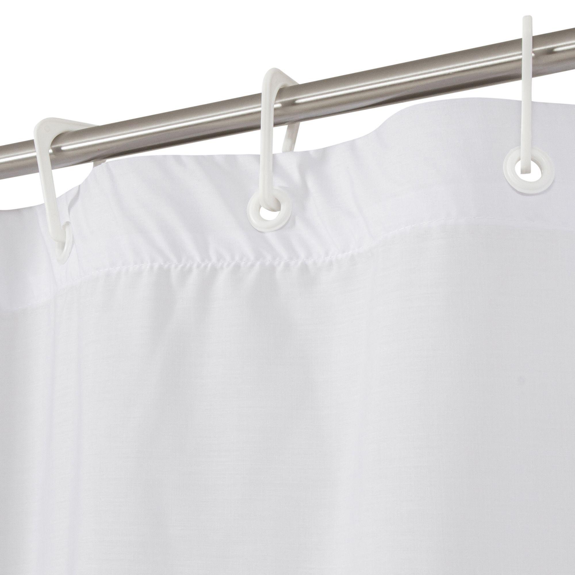 Cortina de baño color blanco bolillo 180 x 180 cms-2