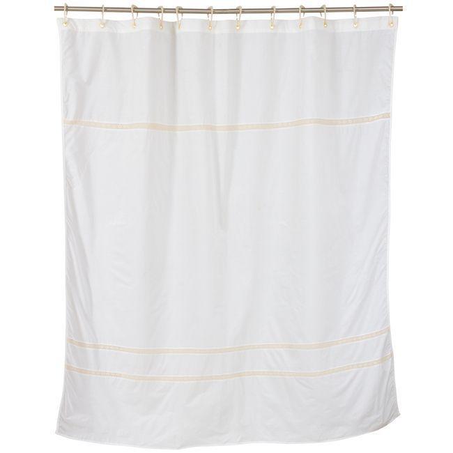 Cortina y Set de baño 5 piezas 180 x 180 cms crudo bolillo-2