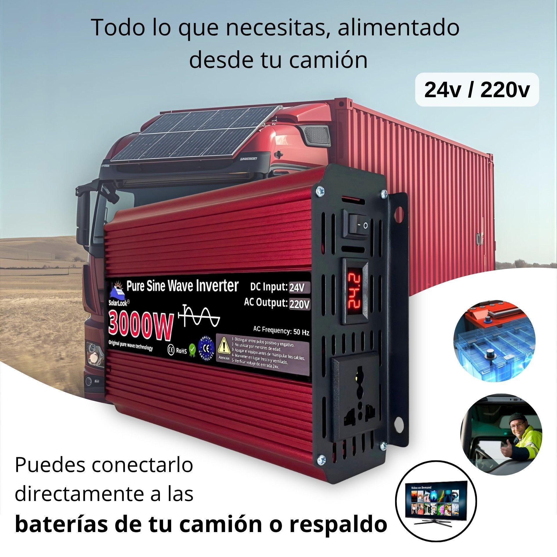 Inversor De Corriente 3000w 24v A 220v 50hz Onda Pura-3