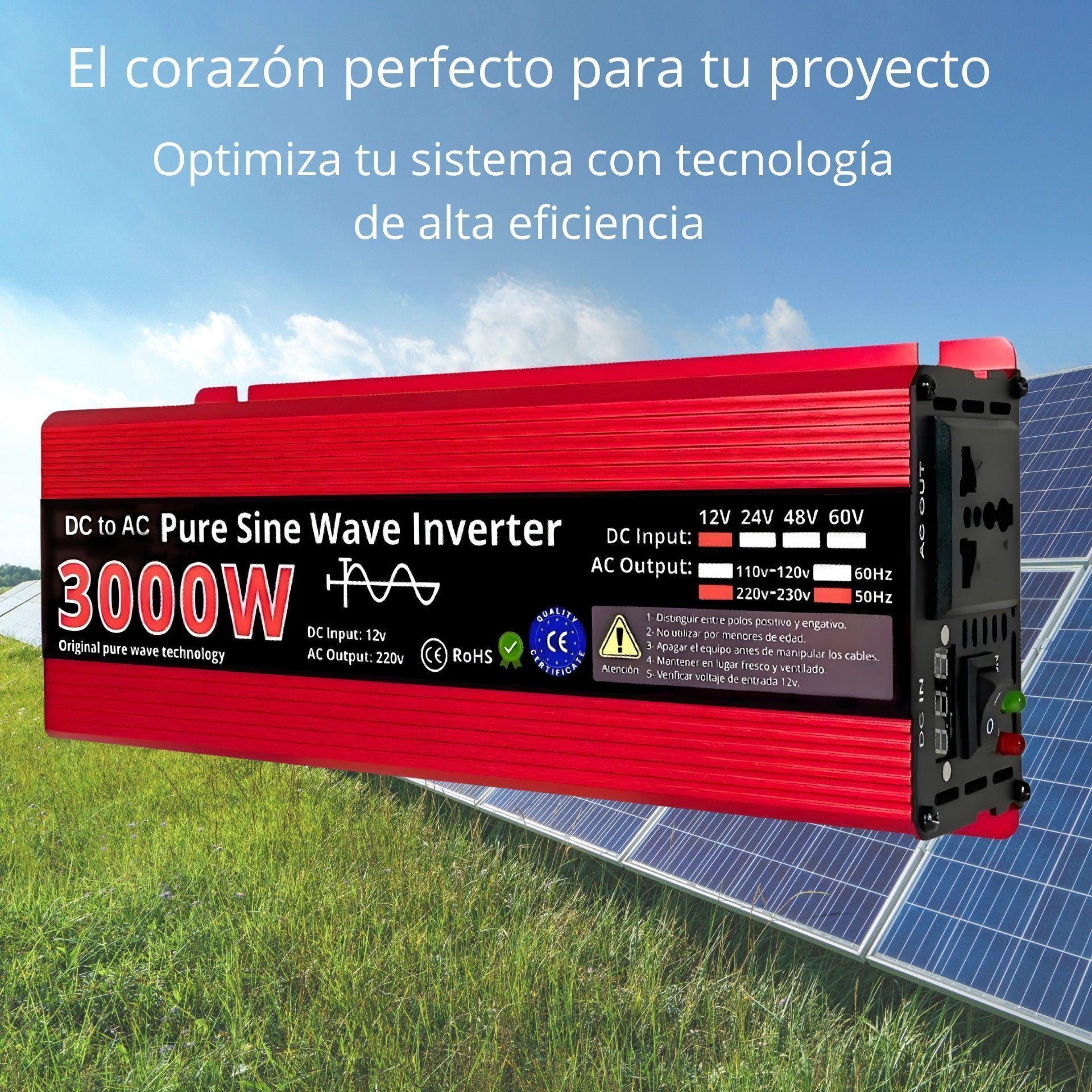 Inversor De Corriente 3000w 12v A 220v 50Hz Onda Pura-2