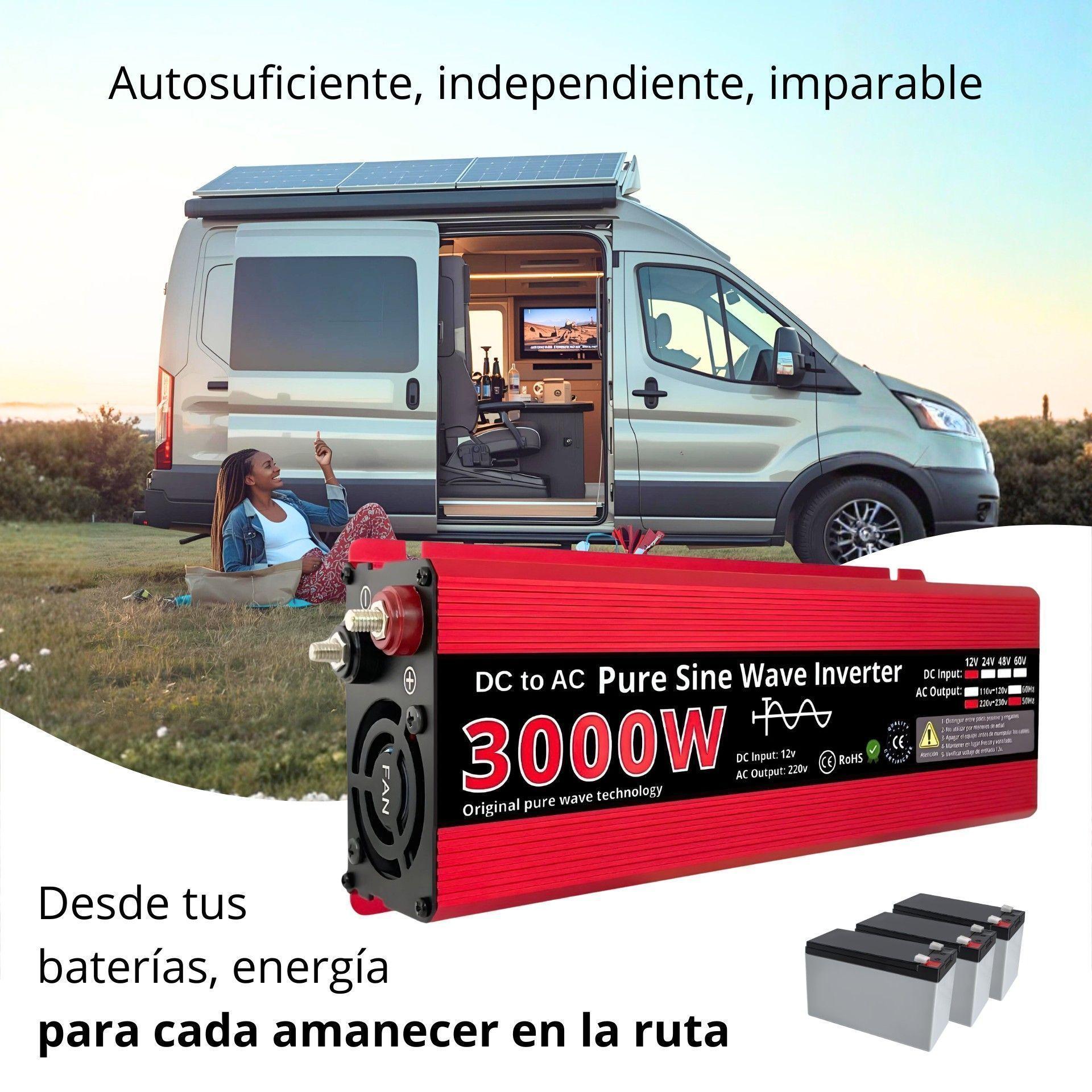 Inversor De Corriente 3000w 12v A 220v 50Hz Onda Pura-3