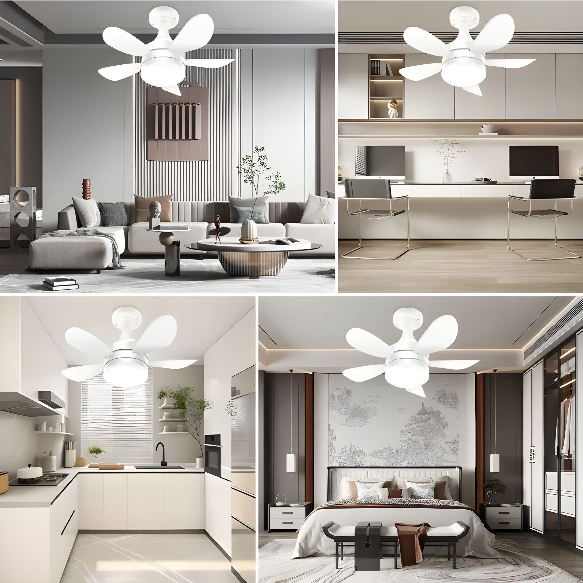 Ventilador Ampolleta Techo Con Control Remoto 3 Velocidades 42 Cm Blanco Aleaci n Resistente-4