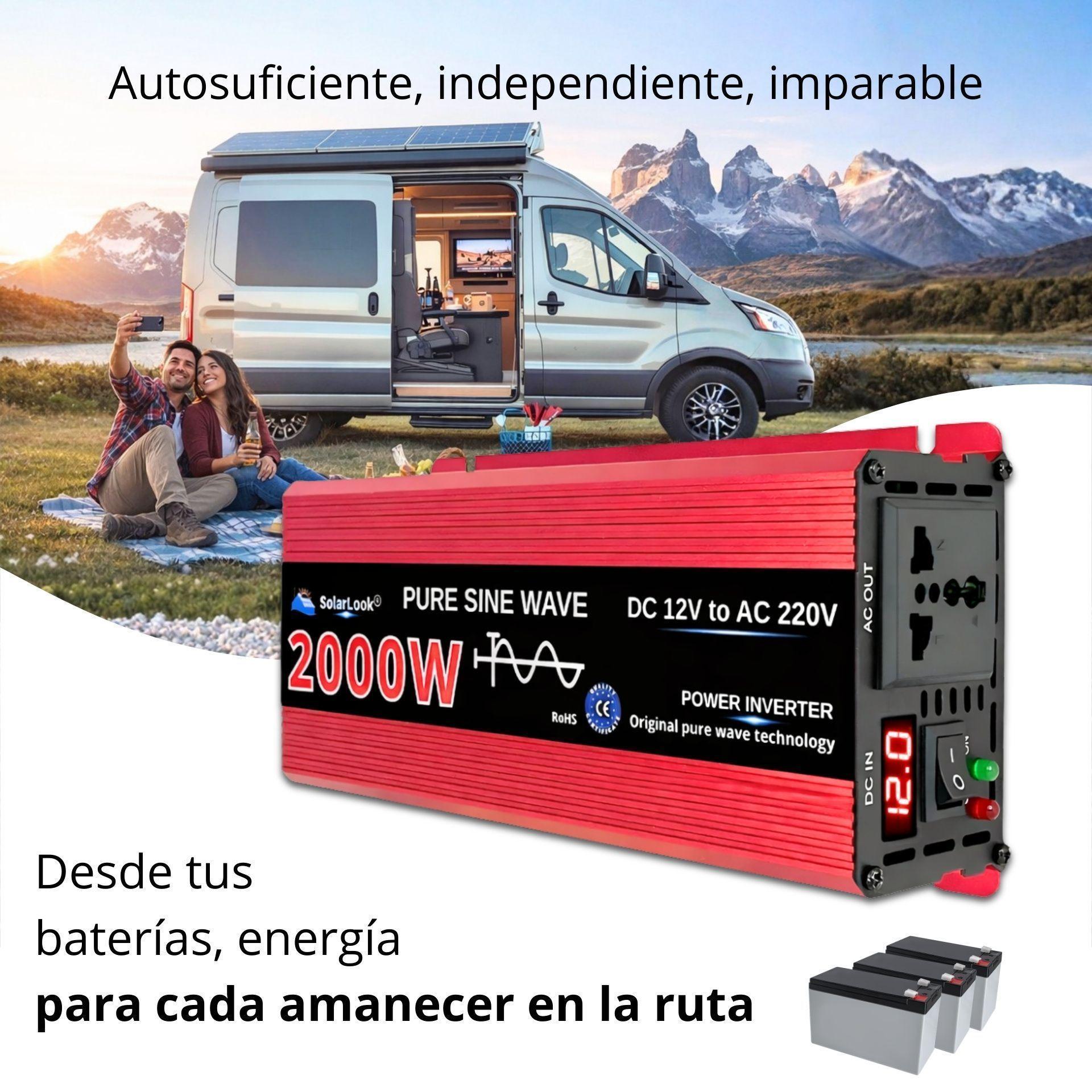 Inversor De Corriente 2000w 12v A 220v Onda Pura Original-5