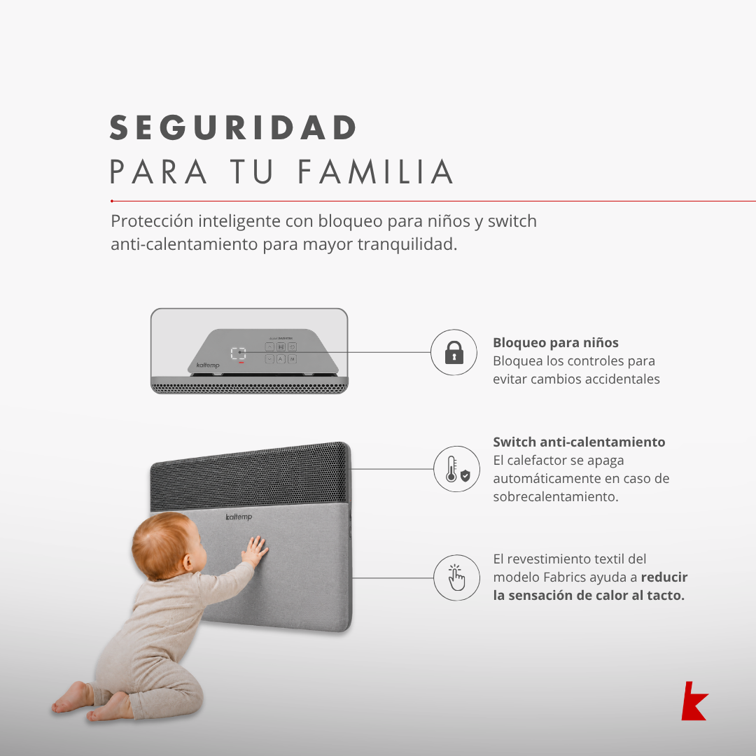 Estufa Eléctrica Kaltemp Apolo Inverter 2000W Wifi | 25m2-7