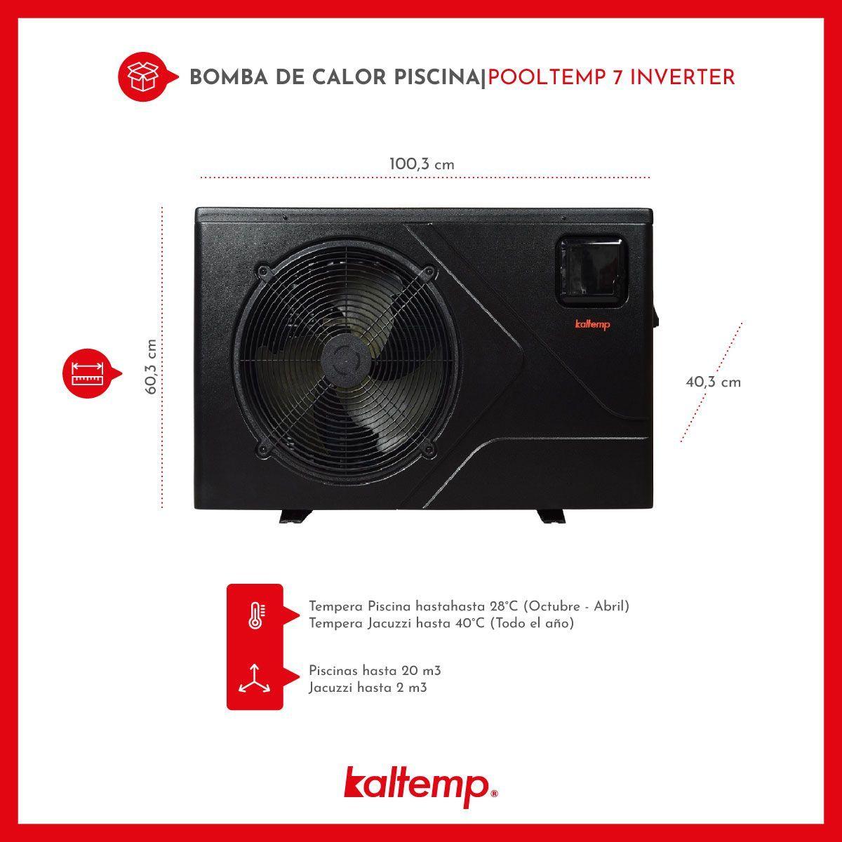 Bomba Calor Piscina Kaltemp Pooltemp 7 Inverter 20m3-4