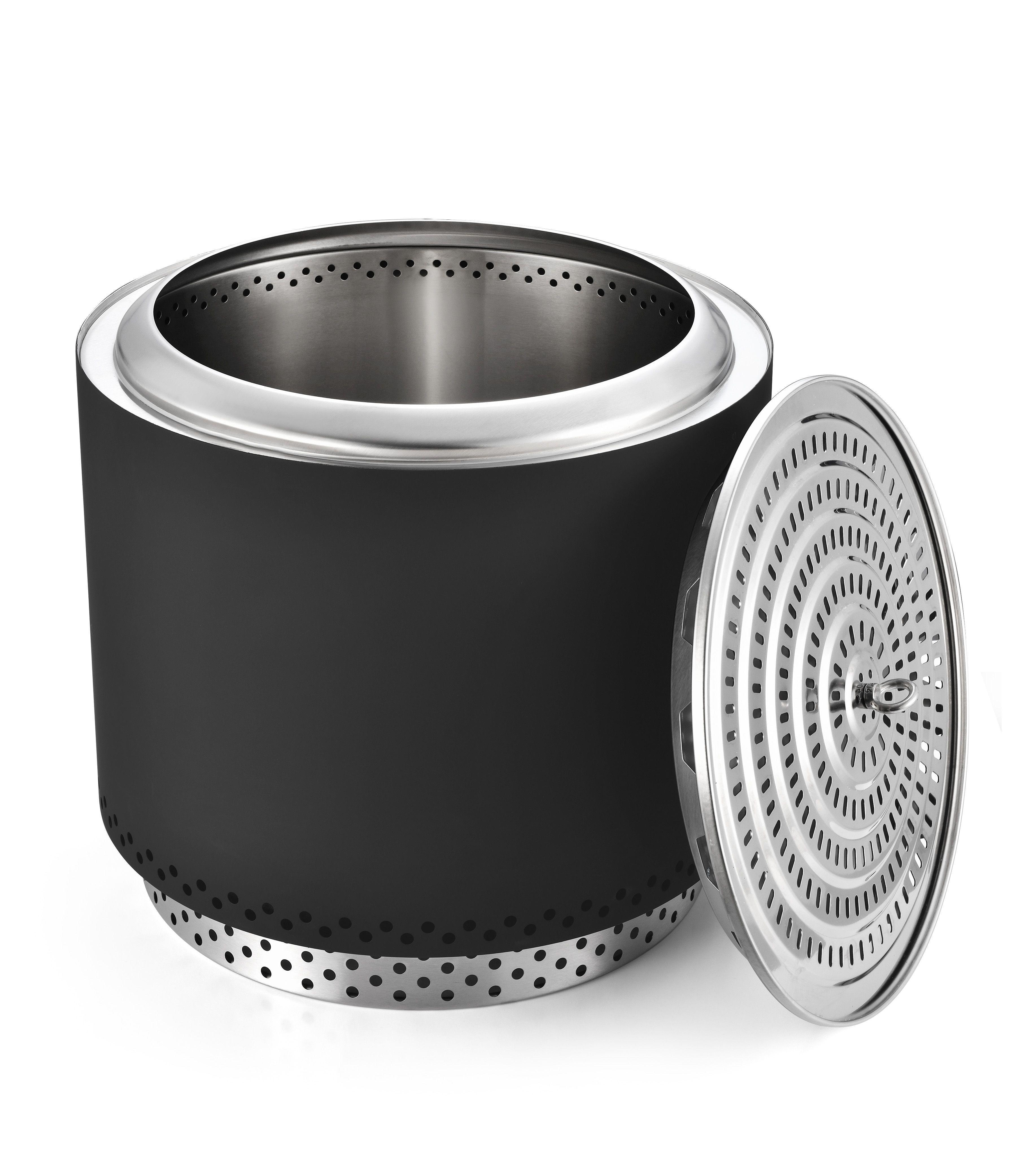  Brasero K-Fire 70 Negro Kaltemp + Base | Sin Humo Acero Inoxidable-2