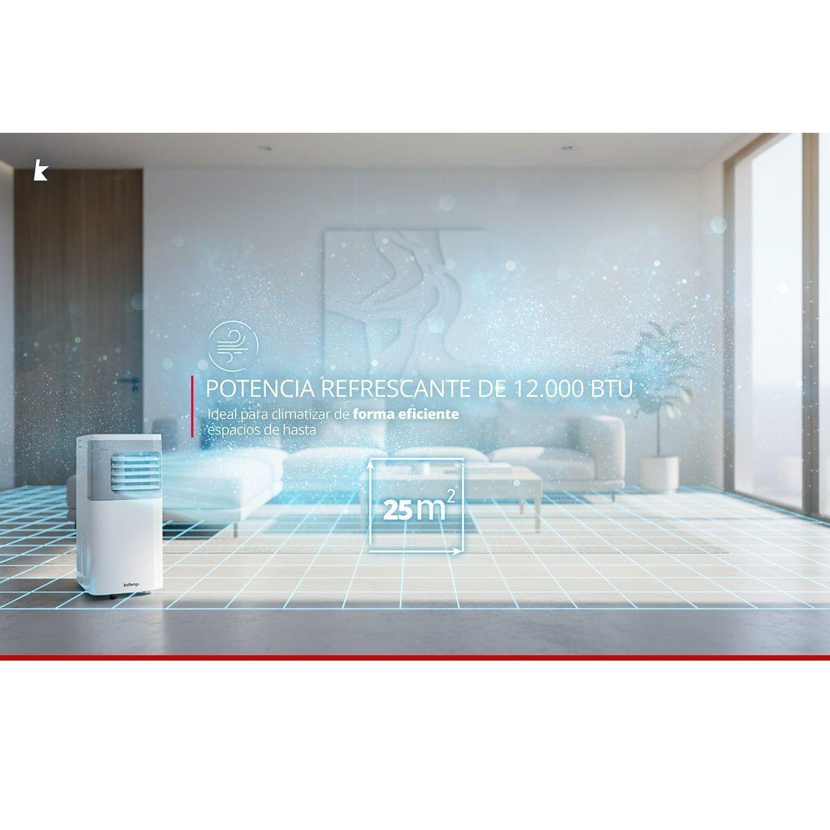 Aire Acondicionado Portatil Frisk Color WiFi Kaltemp 12 000 BTU 25m2 Frio Calor R290-2