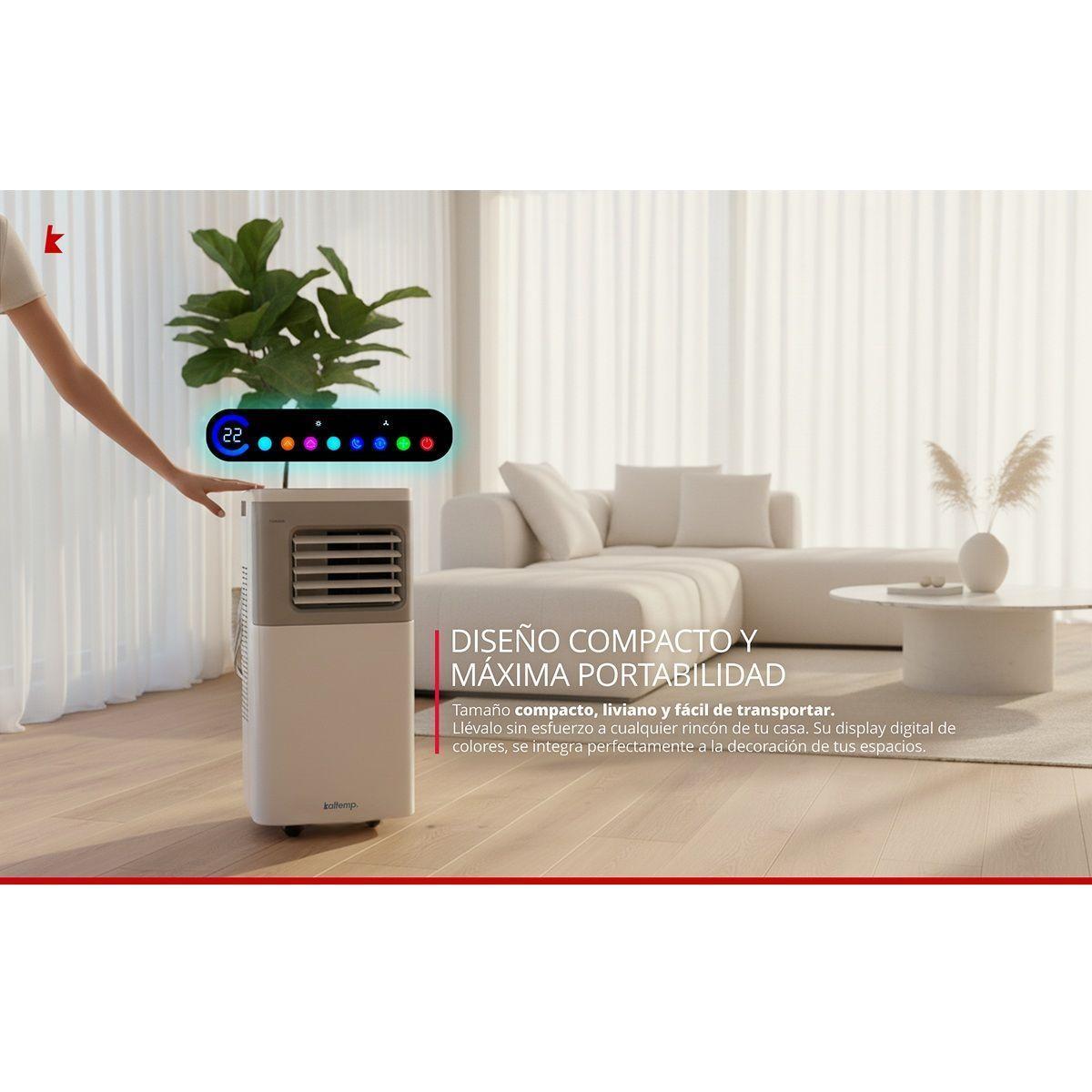 Aire Acondicionado Portatil Frisk Color WiFi Kaltemp 12 000 BTU 25m2 Frio Calor R290-4