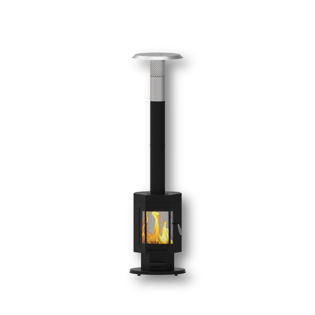 Estufa Calefactor a Pellet Kaltemp Woody 20 20m2 Terraza-1