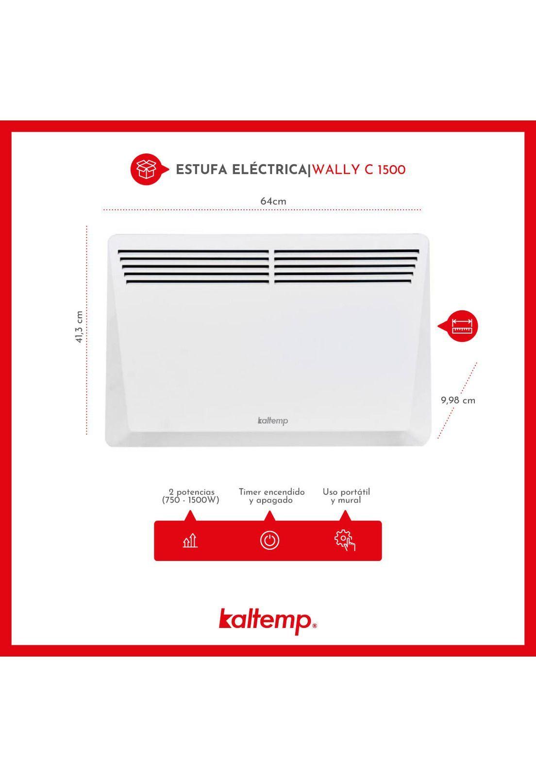 Estufa Calefactor Eléctrico Kaltemp Wally C 1500-5