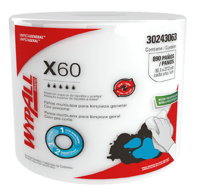 PAÑO WYPALL X-60 JUMBO ROLL 1X890 1 ROLLO x 890 Paños Paño de 27,2 x 30,1cm-0