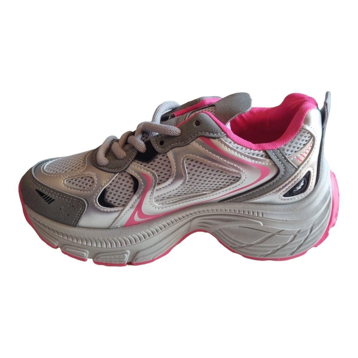 ZAPATILLAS URBANAS MUJER GRIS ROSADO-3