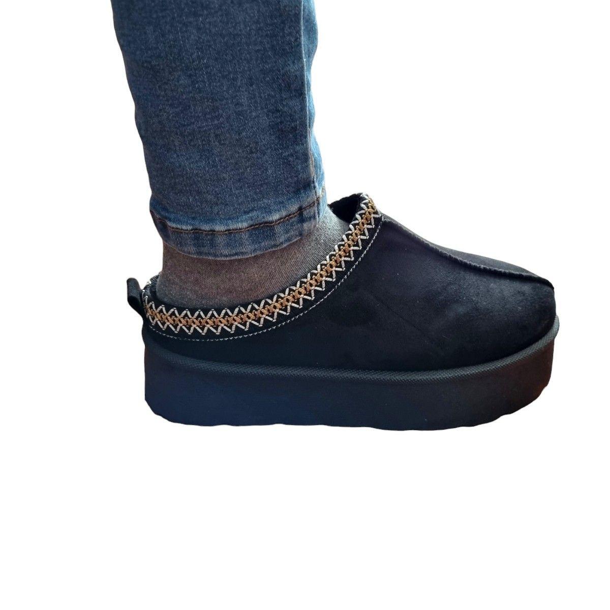 Pantufla Casual Botín Térmico Chiporro Mujer Zapatilla Descanso-1