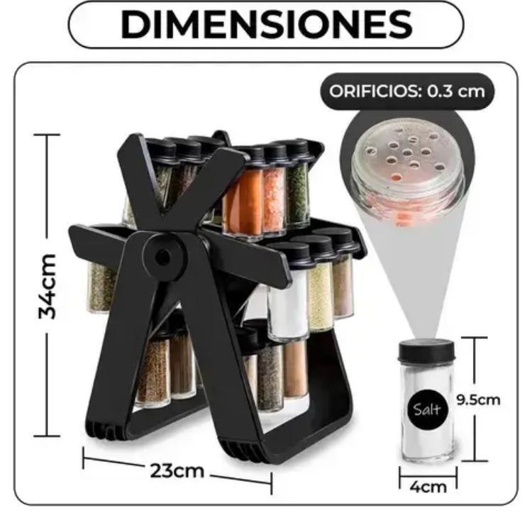 Especiero Giratorio 360 Organizador 18 frascos-2
