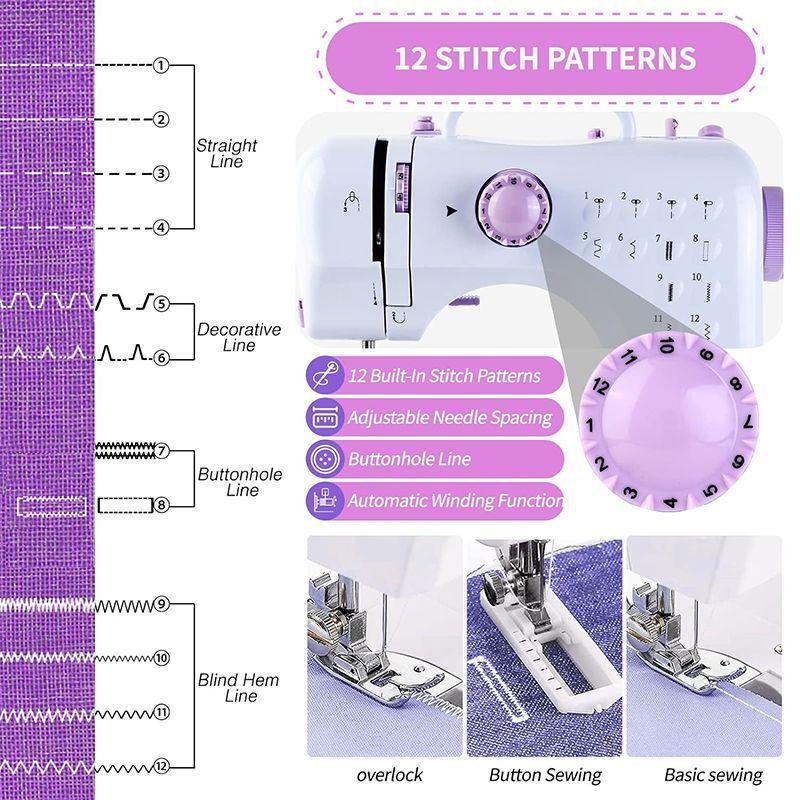 Maquina De Coser 12 Puntos Portatil-5