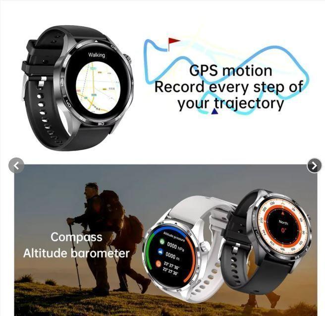 Smartwatch GT5 PRO Llamadas Bluetooth 5 Monitoreo Salud 300 mAh IP67 Compatible IOS Android-6