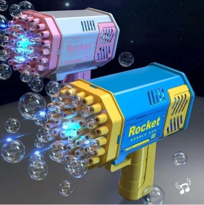 Máquina Pistola De Burbujas Gatling Bazooka led-6