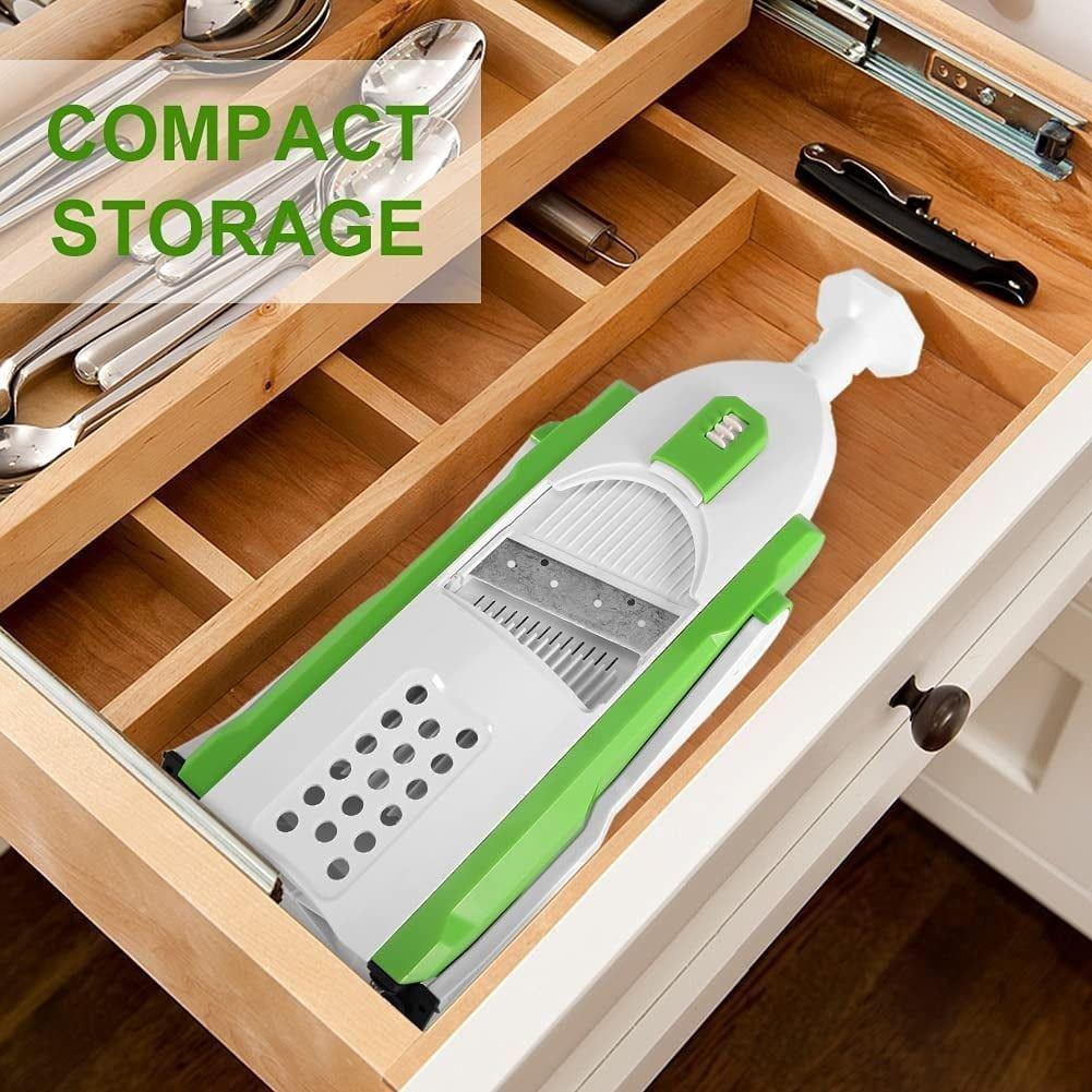 Cortador de verduras tipo mandolina multifuncional plegable-3